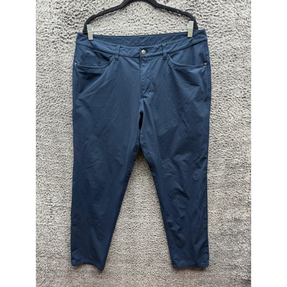 Lululemon Slim Fit Warpstreme ABC Chino Pants Trousers True Navy Mens Size 36